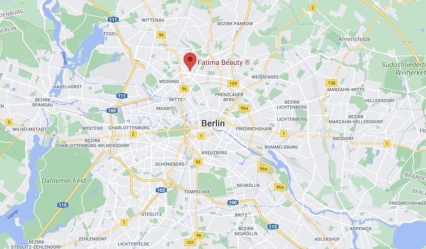Karte Fatima Beauty Kosmetikstudio in Berlin