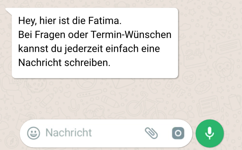 Kontaktiere Fatima Beauty auf WhatsApp